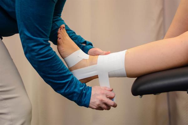 Ankle strapping Ankle strapping